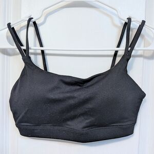 Strappy Black Push-Up Sports Bra